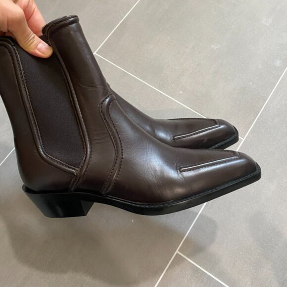 Massimo Dutti Moc toe heeled ankle boots - Picture 3 of 10